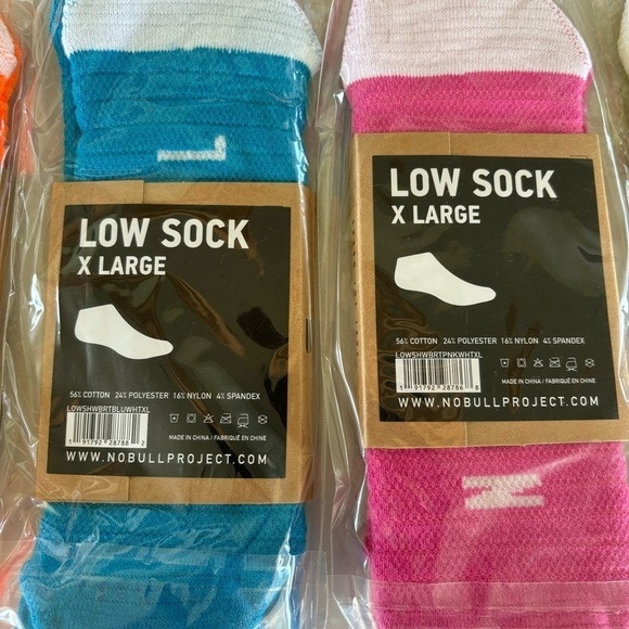 Nobull Short Socks in Neon Colors Set of 4 Size XL NIP - Picture 3 of 3